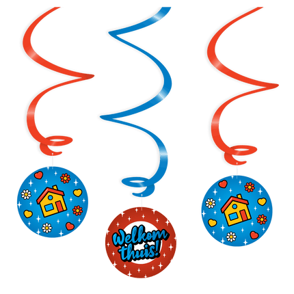Hangdecoratie Welkom Thuis 14cm 3st van Paper Dreams koop je bij Partywinkel