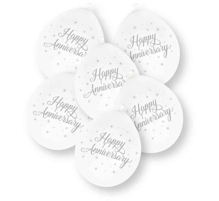 Happy Anniversary 23cm 10st van Unique koop je bij Partywinkel