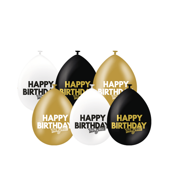 Happy Birthday Ballonnen 30cm 6st van Paper Dreams koop je bij Partywinkel