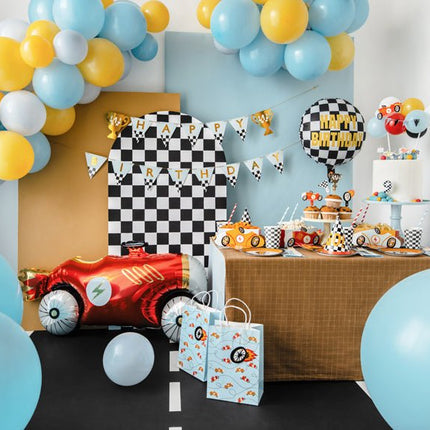 Happy Birthday Helium Ballon Race Vlag Leeg 35cm van Partydeco koop je bij Partywinkel