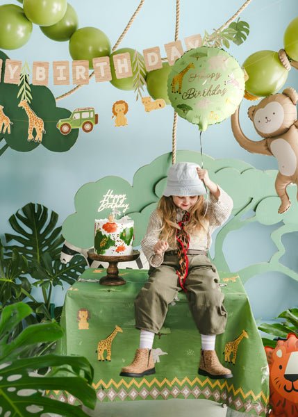 Happy Birthday Helium Ballon Safari 35cm Leeg van Partydeco koop je bij Partywinkel
