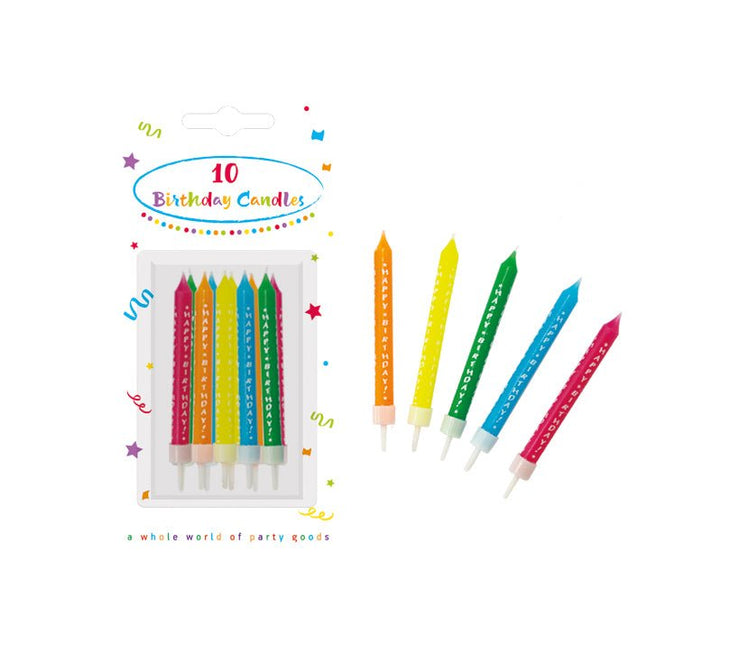 Happy Birthday Kaarsen Gekleurd Met Houders 20 delig van Procos koop je bij Partywinkel