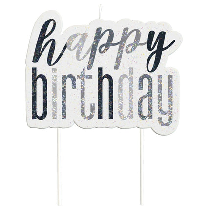 Happy Birthday Kaarsen Set Glitter Zwart 13 delig van Unique koop je bij Partywinkel