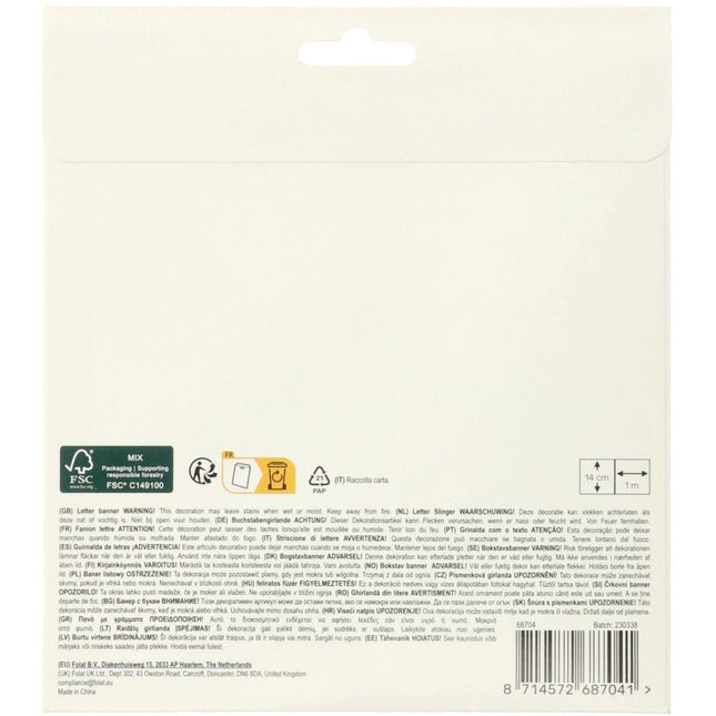 Happy Birthday Letterslinger 1,5m van Folat koop je bij Partywinkel