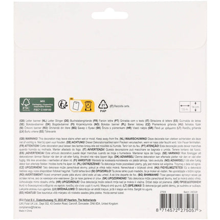 Happy Birthday Letterslinger Happy Horses 1,5m van Folat koop je bij Partywinkel