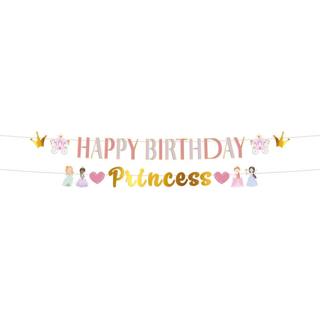 Happy Birthday Letterslinger Princess 1,5m van Folat koop je bij Partywinkel