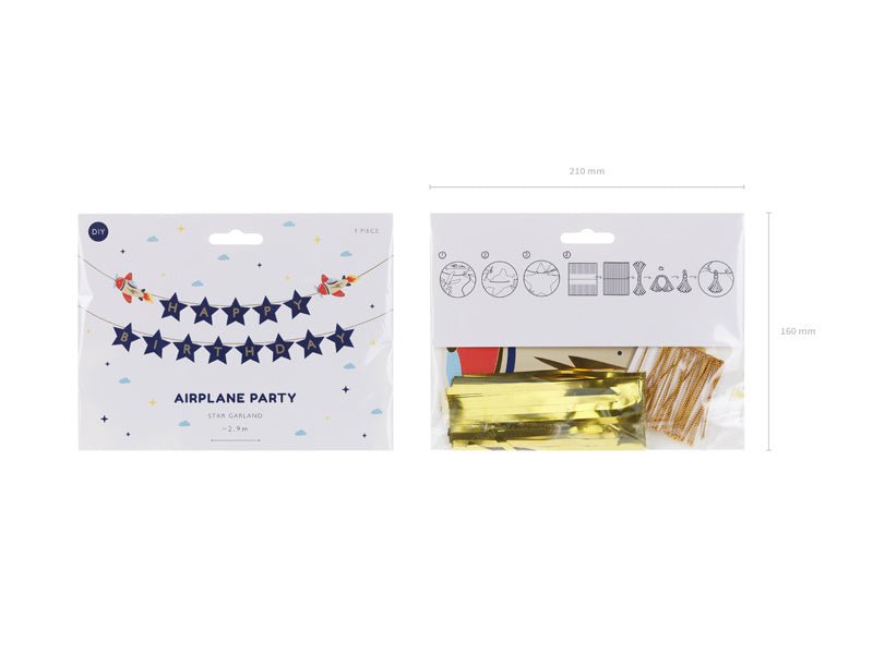 Happy Birthday Letterslinger Space 3m van Partydeco koop je bij Partywinkel