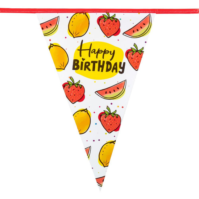 Happy Birthday Slinger Fruit 6m van Boland koop je bij Partywinkel