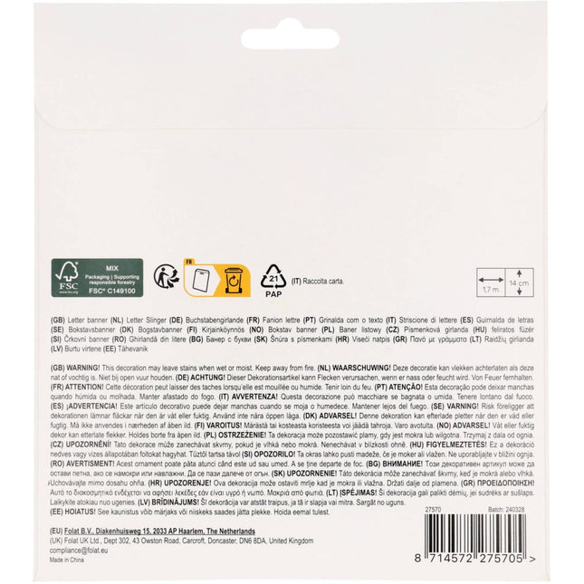 Happy Birthday Slinger Voetbal It'S A Goal 1,5m van Folat koop je bij Partywinkel