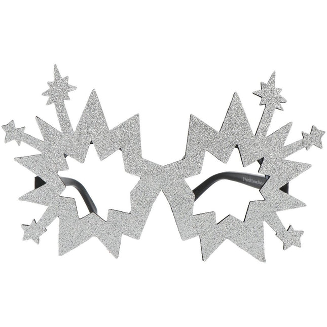 Happy New Year Bril Zilver Vuurwerk van Folat koop je bij Partywinkel