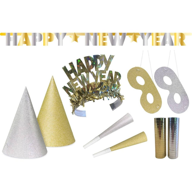 Happy New Year Decoratie Set 27 delig van Folat koop je bij Partywinkel