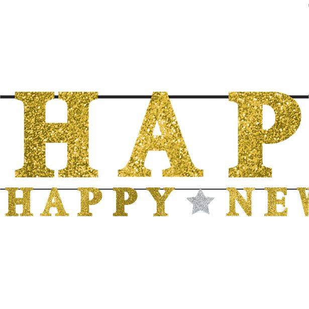 Happy New Year Letterslinger 3,6m van Riethmueller koop je bij Partywinkel