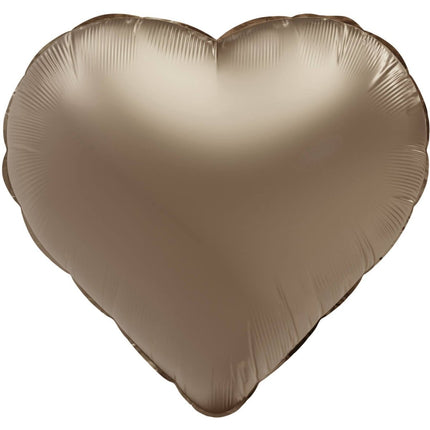 Hart Helium Ballon Goud Leeg 45cm van Folat koop je bij Partywinkel
