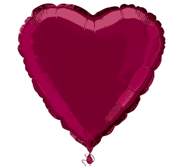 Hart Helium Ballon Rood Leeg 45cm van Unique koop je bij Partywinkel