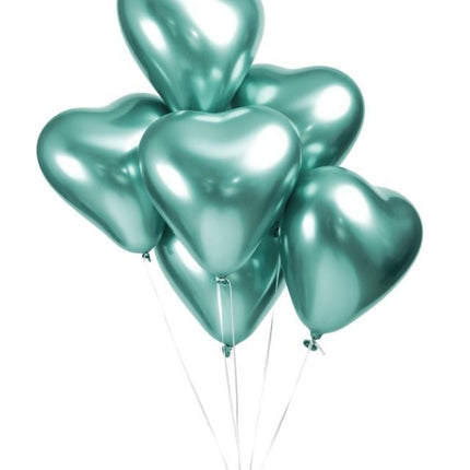 Hartjes Ballonnen Groen 30cm 6st van WeFiesta koop je bij Partywinkel