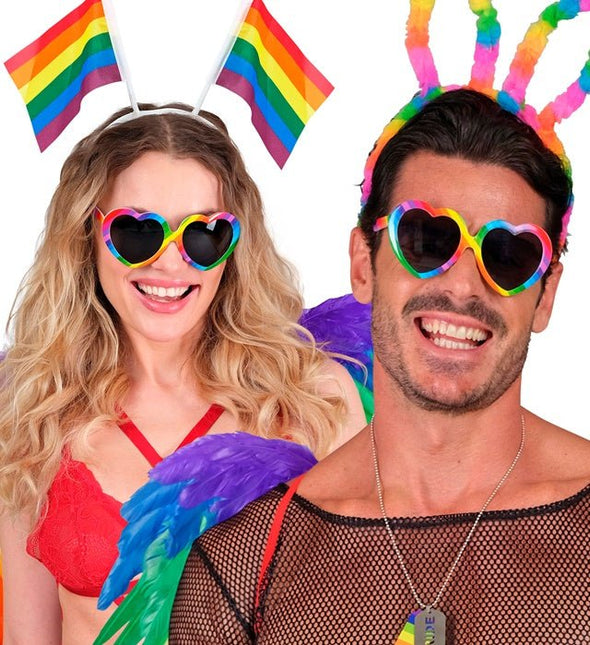 Hartjes Bril Regenboog van Widmann koop je bij Partywinkel