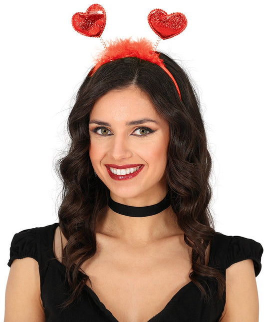 Hartjes Haarband Rood van Fiestas Guirca koop je bij Partywinkel