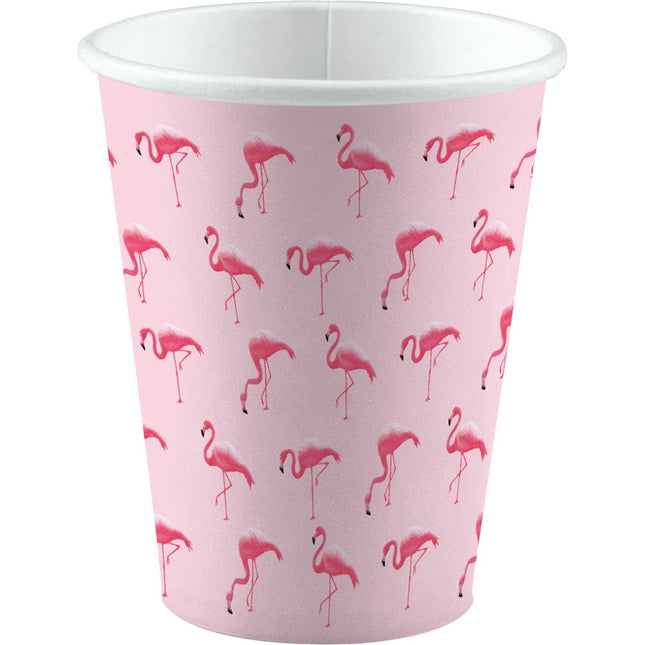 Hawaii Bekers Flamingo Karton 250ml 8st van Riethmueller koop je bij Partywinkel