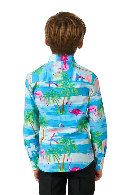 Hawaii Flamingo Overhemd Jongen OppoSuits van OppoSuits koop je bij Partywinkel