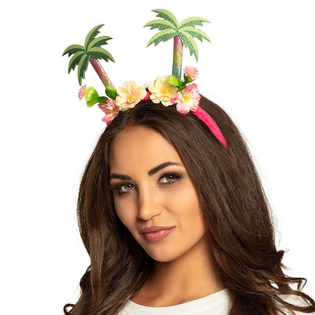 Hawaii Haarband Palmboom van Boland koop je bij Partywinkel
