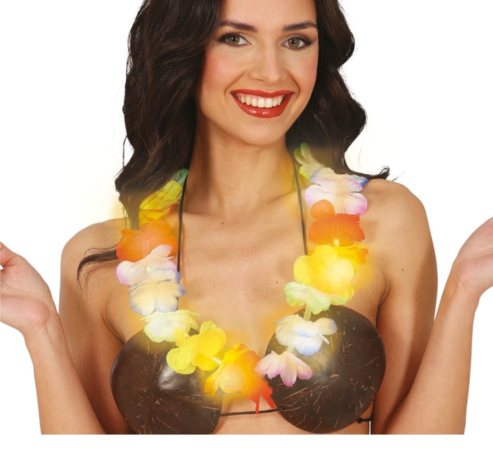 Hawaii Krans Met Lichtjes van Fiestas Guirca koop je bij Partywinkel