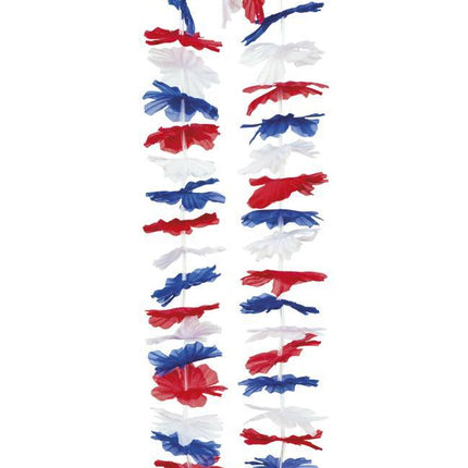 Hawaii Krans Rood Wit Blauw van Boland koop je bij Partywinkel