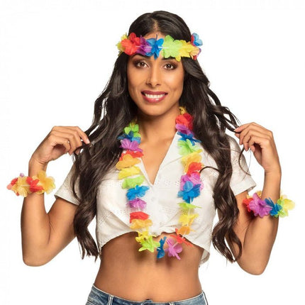 Hawaii Krans Set 4 delig van Boland koop je bij Partywinkel