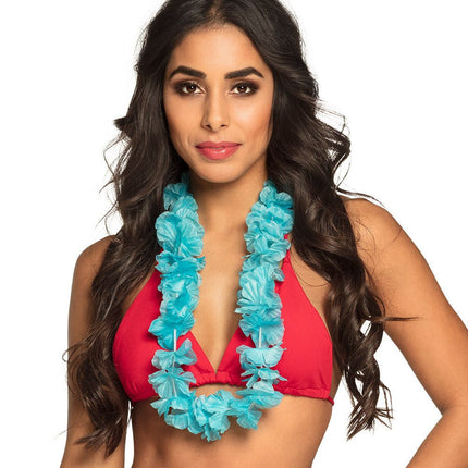 Hawaii Krans Turquoise van Boland koop je bij Partywinkel