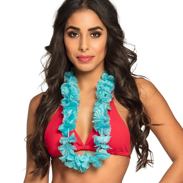 Hawaii Krans Turquoise van Boland koop je bij Partywinkel