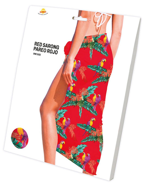 Hawaii Sarong Rood van Fiestas Guirca koop je bij Partywinkel