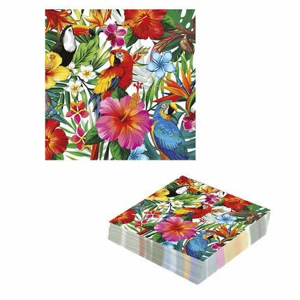 Hawaii Servetten 33cm 12st van Fiestas Guirca koop je bij Partywinkel
