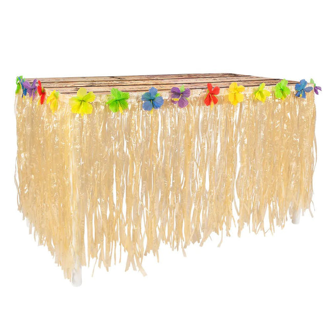 Hawaii Tafelrok Naturel 3m van Boland koop je bij Partywinkel