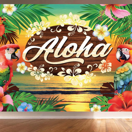 Hawaii Wanddecoratie Aloha 2,2m van Fiestas Guirca koop je bij Partywinkel