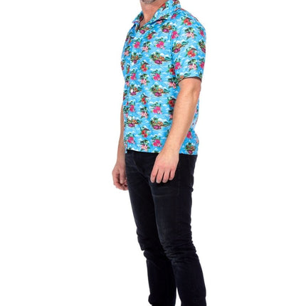 Hawaii Blouse Lichtblauw Heren van Wilbers & Wilbers koop je bij Partywinkel