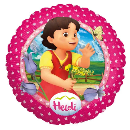 Heidi-heliumballon, lyserød, tom, 45 cm