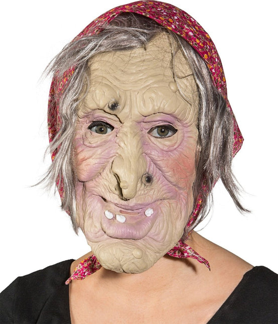 Heks Masker Met Hoofddoek En Haar van Orlob koop je bij Partywinkel
