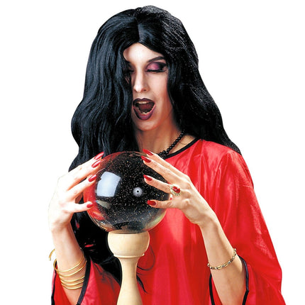 Heks Pruik Zwart Amelia van Widmann koop je bij Partywinkel