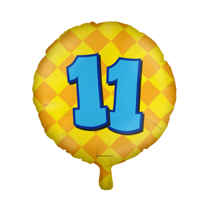 Helium Ballon 11 Jaar Gekleurd Leeg 46cm van Paper Dreams koop je bij Partywinkel