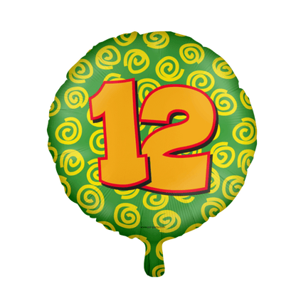 Helium Ballon 12 Jaar Gekleurd Leeg 46cm van Paper Dreams koop je bij Partywinkel