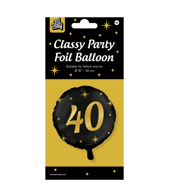 Helium Ballon 40 Jaar Leeg 30cm van Paper Dreams koop je bij Partywinkel