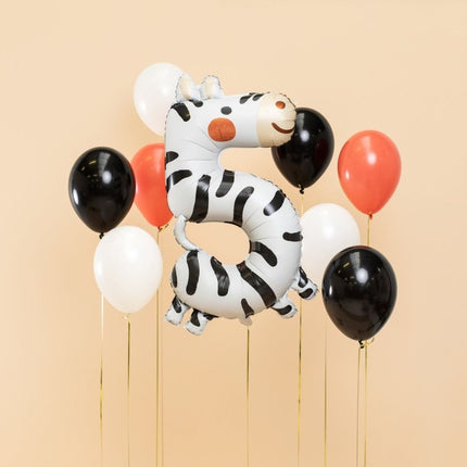 Helium Ballon 5 Jaar Zebra Leeg 81cm van Partydeco koop je bij Partywinkel
