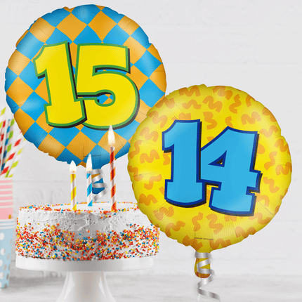 Helium Ballon 50 Jaar Gekleurd Leeg 46cm van Paper Dreams koop je bij Partywinkel