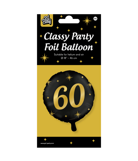 Helium Ballon 60 Jaar Leeg 30cm van Paper Dreams koop je bij Partywinkel