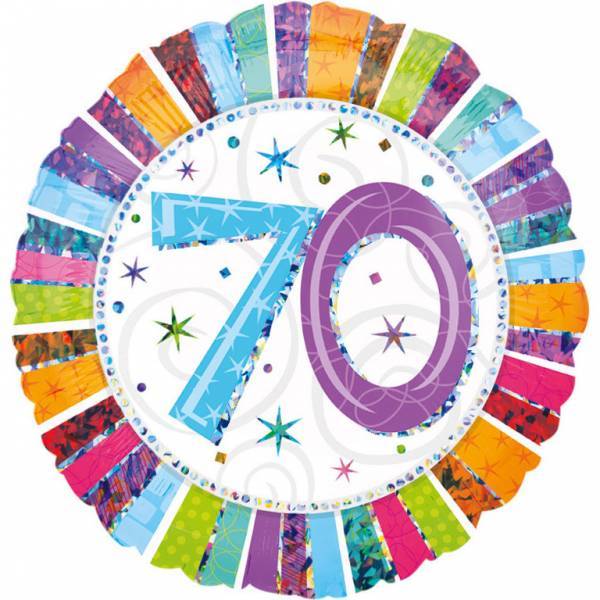 Helium Ballon 70 Jaar 43cm leeg van Anagram koop je bij Partywinkel