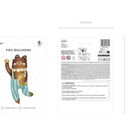 Helium Ballon Beer Leeg 90cm van Partydeco koop je bij Partywinkel