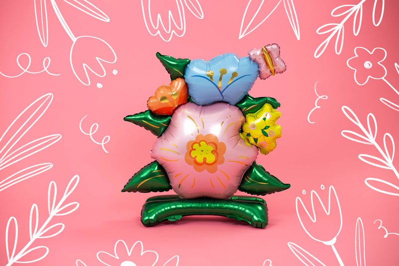 Helium Ballon Bloemen Standaard Leeg 1,16m van Partydeco koop je bij Partywinkel