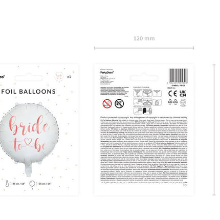 Helium Ballon Bride To Be Leeg 45cm van Partydeco koop je bij Partywinkel