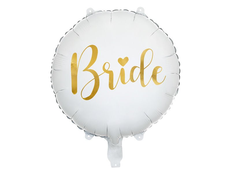 Helium Ballon Bride Wit Leeg 45cm van Partydeco koop je bij Partywinkel
