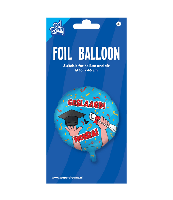 Helium Ballon Geslaagd Leeg 30cm van Paper Dreams koop je bij Partywinkel