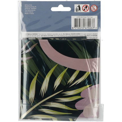 Helium Ballon Happy Birthday Flamingo Leeg 45cm van Folat koop je bij Partywinkel